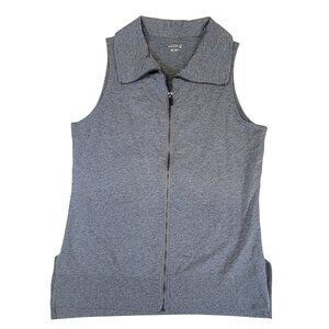 BCG Vest Gray Zip-Front Sleeveless Gray Womens Size M New No Tag